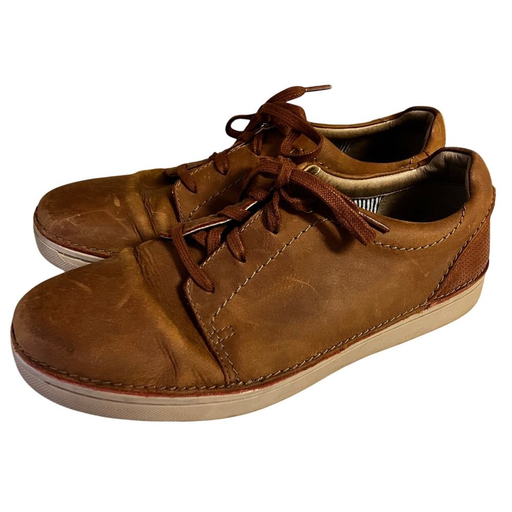 Clarks Collection Men’s 11M Brown Leather Lace Up Casual Shoes Comfort Wear‎
